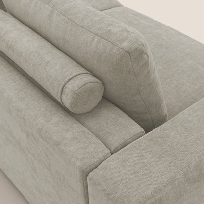 Freia Divano letto minimal materasso h15 cm con morbidi schienali in tessuto impermeabile T14 panna