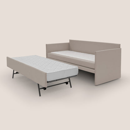 Brenta Divano duplex con doppio letto in tessuto simil cotone impermeabile T13 panna 