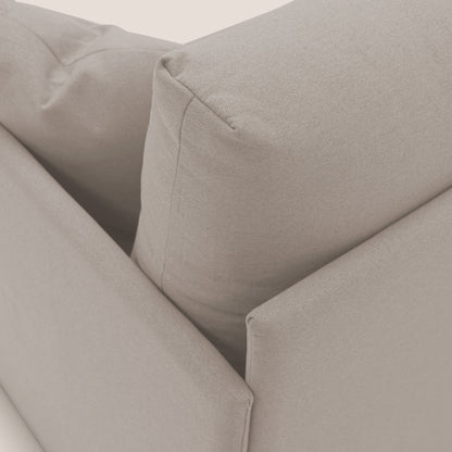 Brera Divano duplex con doppio letto in tessuto simil cotone impermeabile T13 panna
