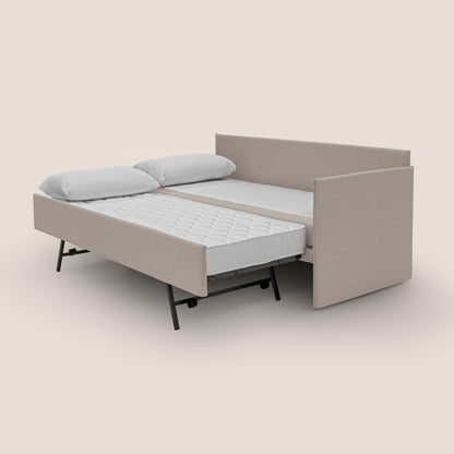 Durini Divano duplex con doppio letto in tessuto simil cotone impermeabile T13 panna 