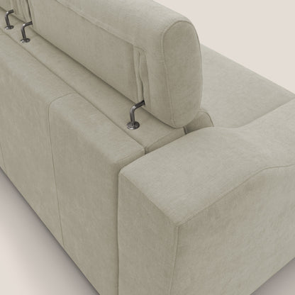 Bomber divano letto matrimoniale con poggiatesta in tessuto impermeabile T14 panna 