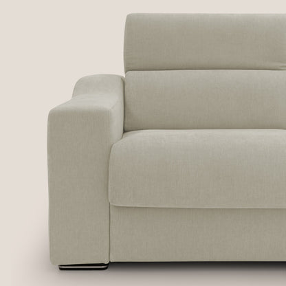 Bomber divano letto matrimoniale con poggiatesta in tessuto impermeabile T14 panna 