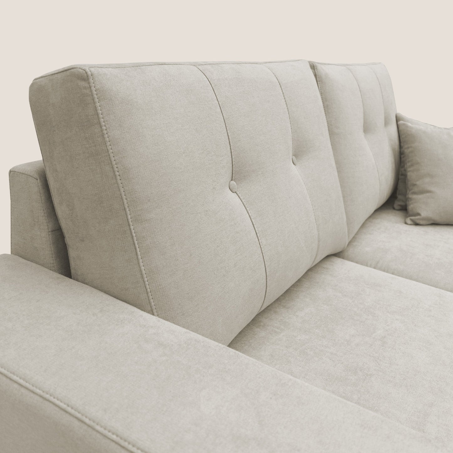 Giove divano in morbido tessuto impermeabile T02 panna