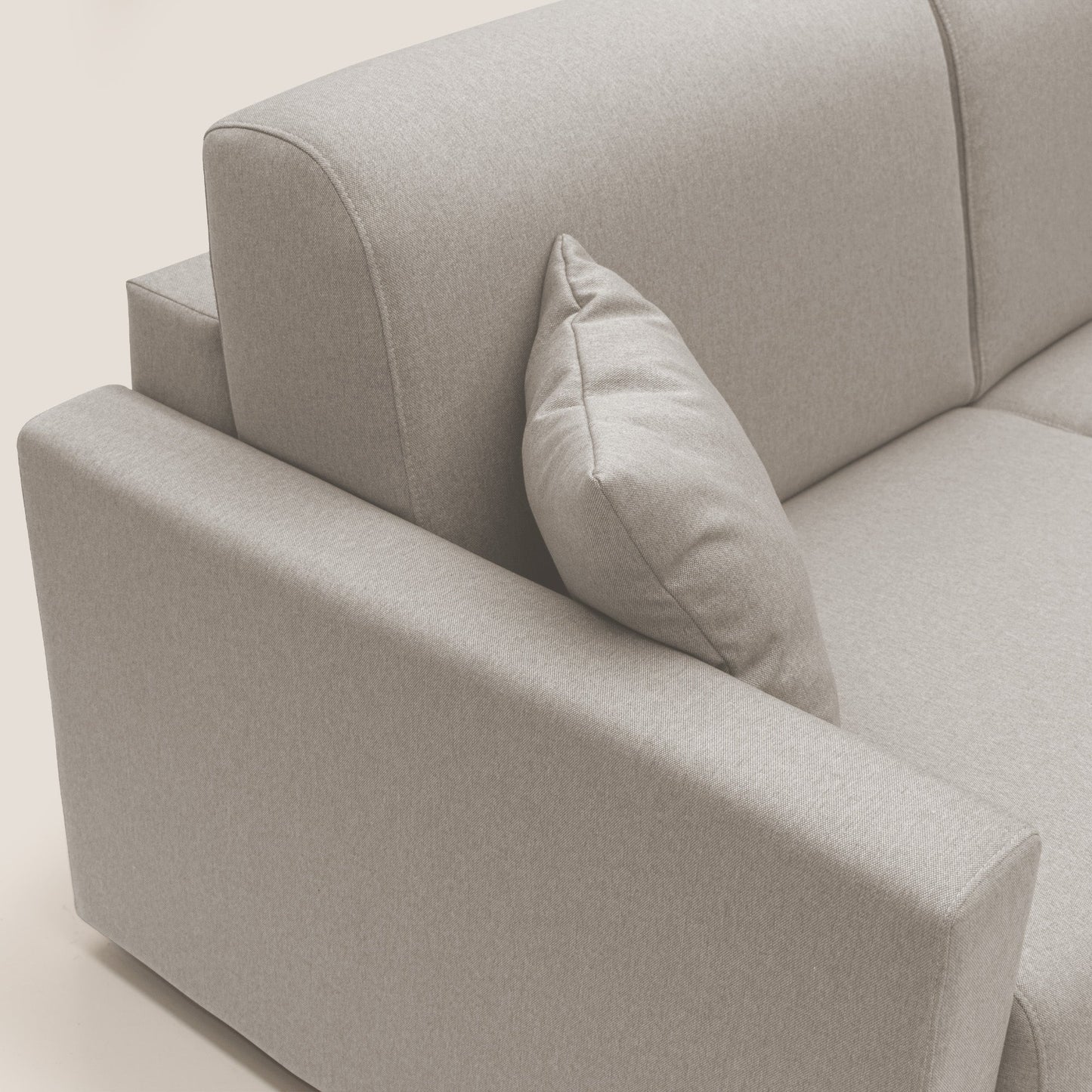 Chris Divano letto matrimoniale in tessuto impermeabile T13 panna