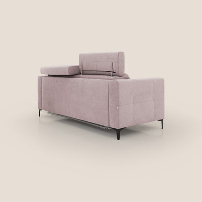 Gardenia divano letto materasso alto 18 cm con poggiatesta reclinabili e rivestimento impermeabile T02 rosa