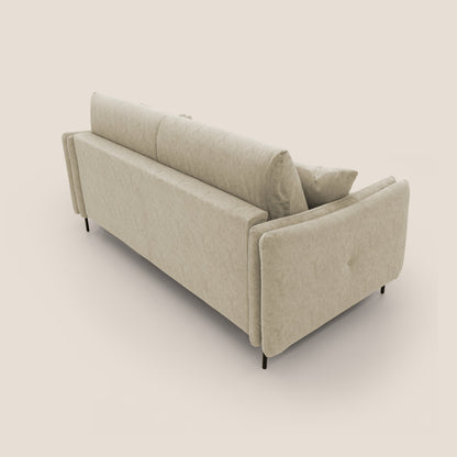 Gregory Divano letto con materasso h18 cm in microfibra effetto velluto impermeabile T09 beige 