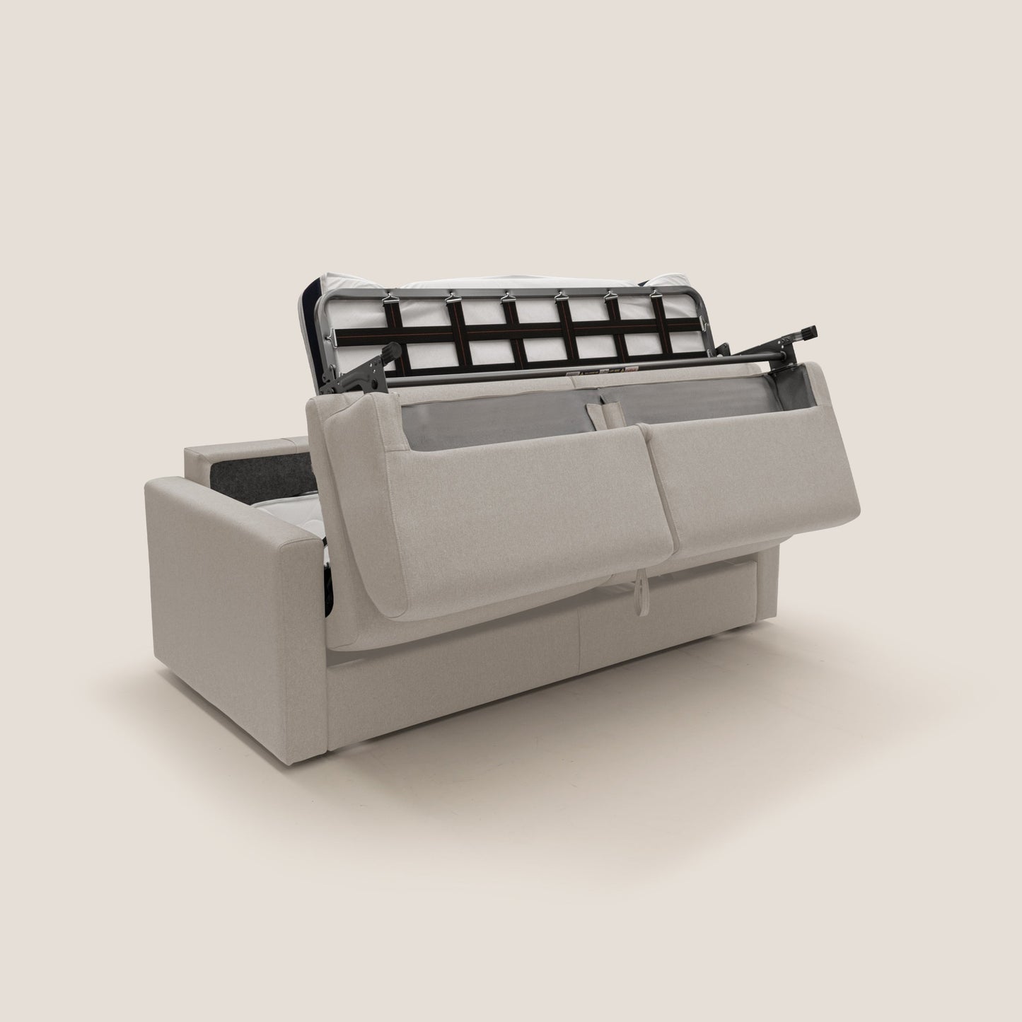 Chris Divano letto matrimoniale in tessuto impermeabile T13 panna