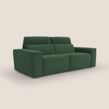 Clark Divano modulare con opzione relax elettrico in tessuto smaltabile impermeabile T17 verde