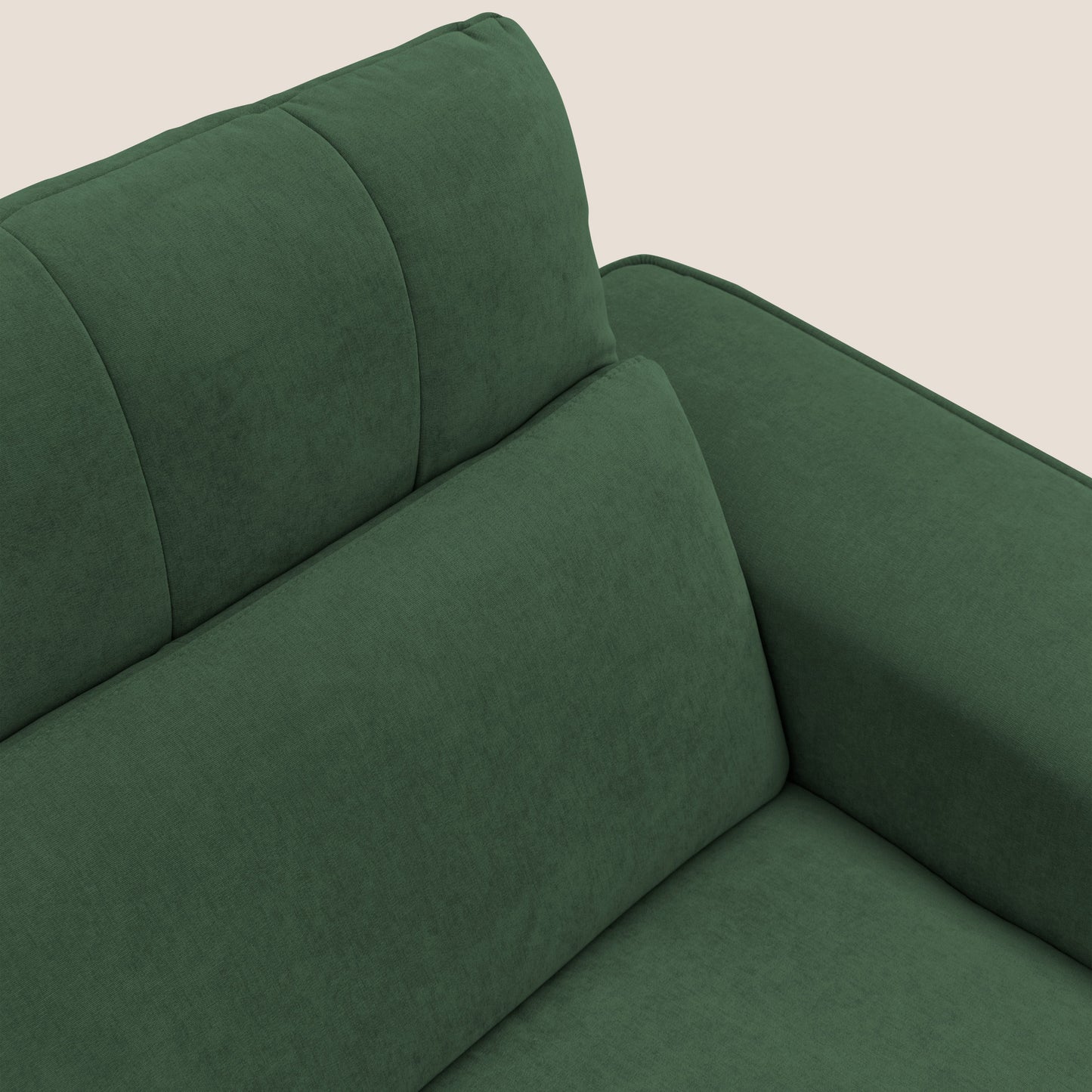 Clark Divano angolare con opzione relax elettrico in tessuto smaltabile impermeabile T17 verde