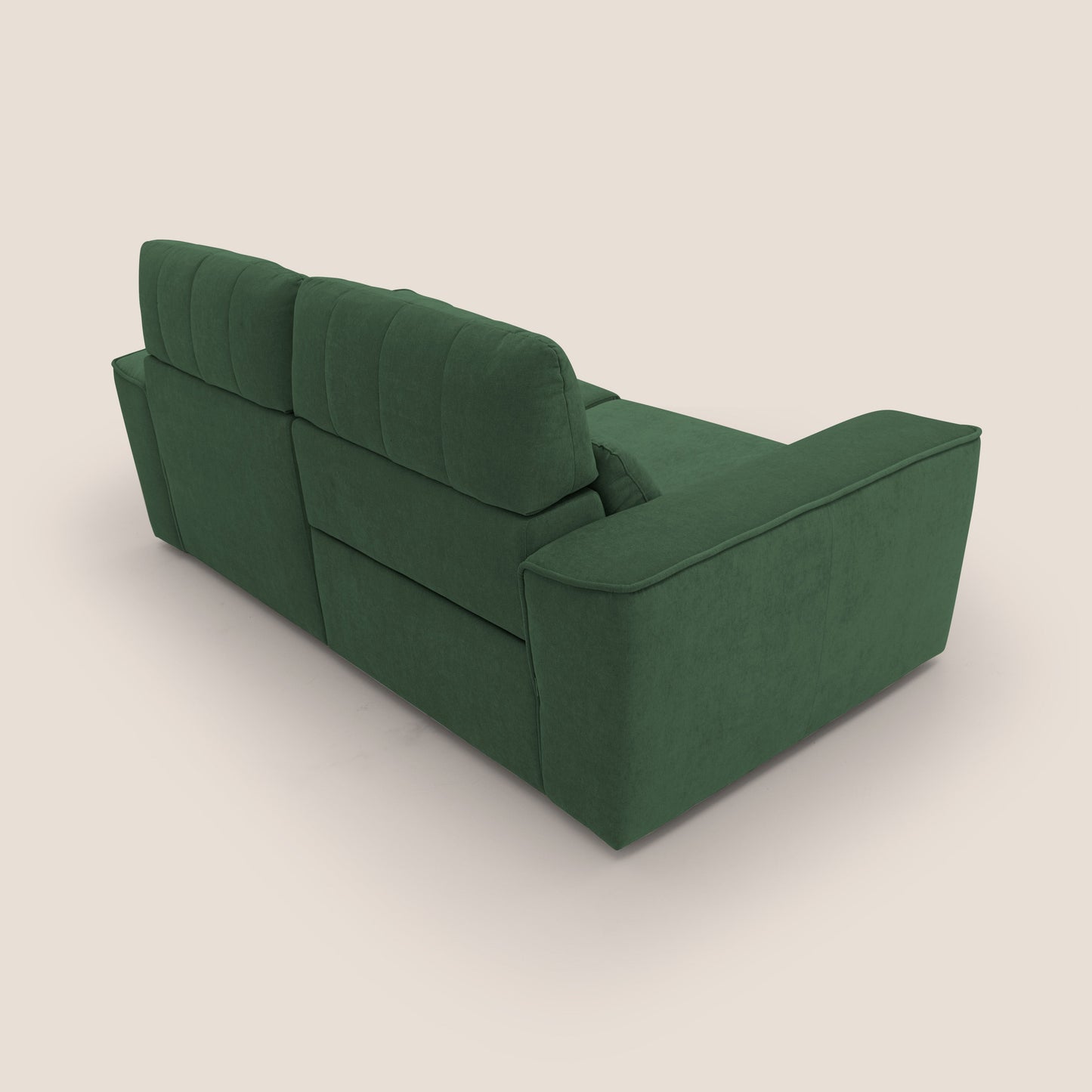Clark Divano modulare con opzione relax elettrico in tessuto smaltabile impermeabile T17 verde