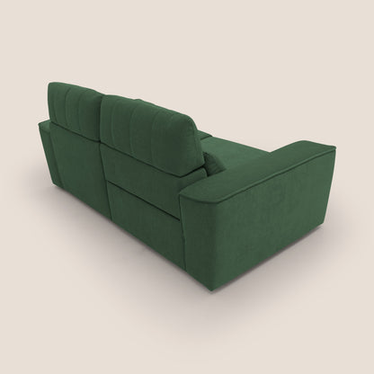 Clark Divano modulare con opzione relax elettrico in tessuto smaltabile impermeabile T17 verde