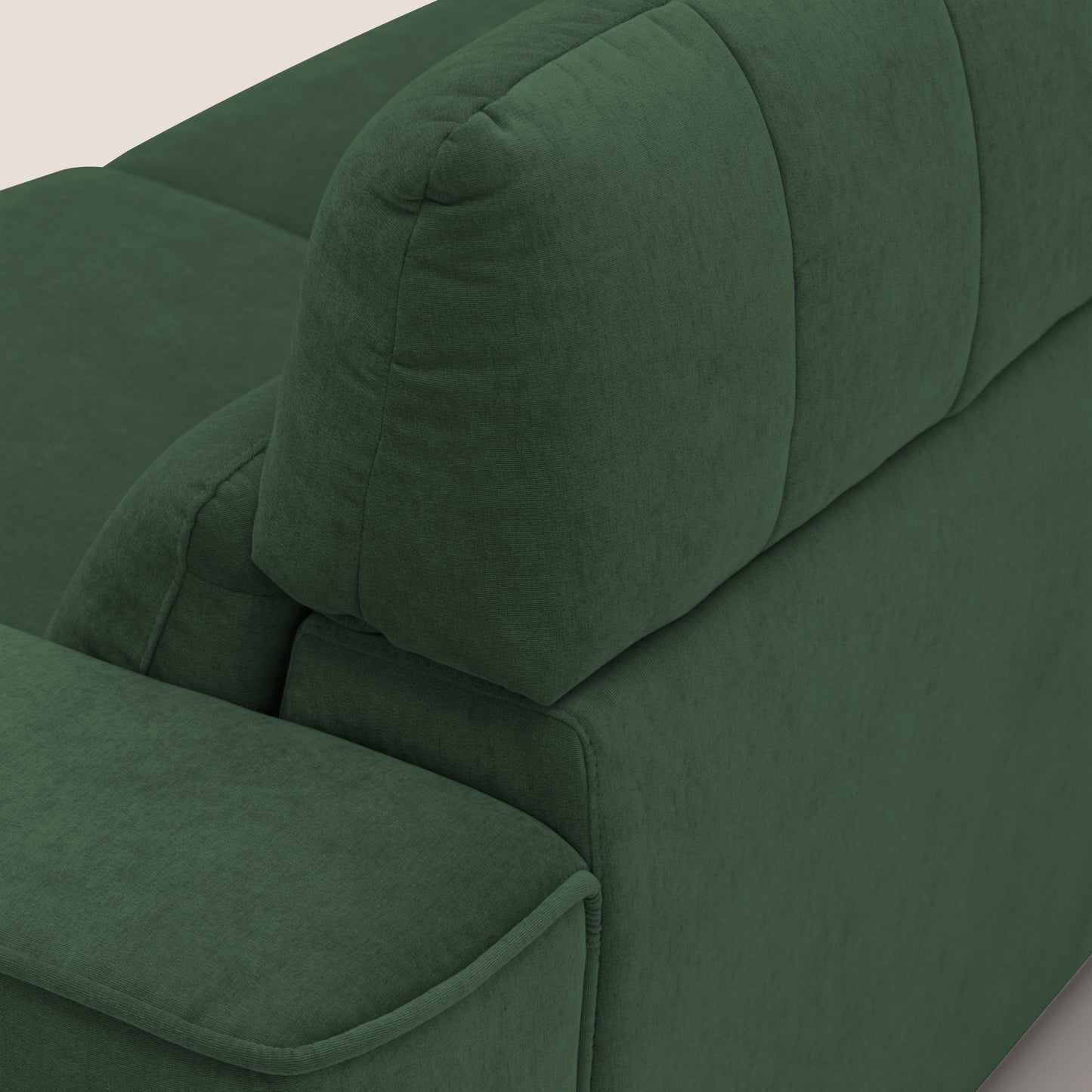 Clark Divano angolare con opzione relax elettrico in tessuto smaltabile impermeabile T17 verde