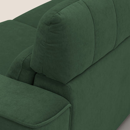 Clark Divano angolare con opzione relax elettrico in tessuto smaltabile impermeabile T17 verde