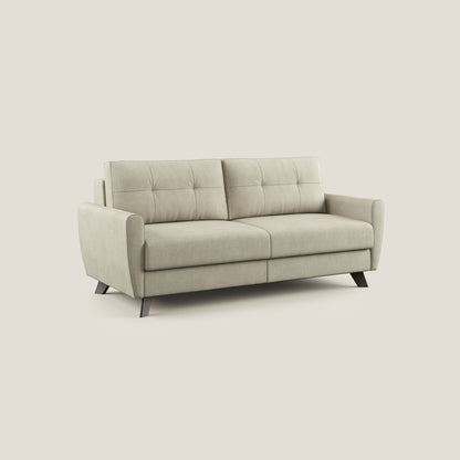 Callisto Divano letto matrimoniale in tessuto morbido impermeabile T02 panna