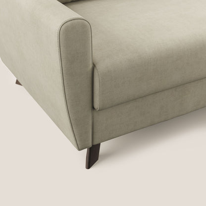 Callisto Divano letto matrimoniale in tessuto morbido impermeabile T02 panna