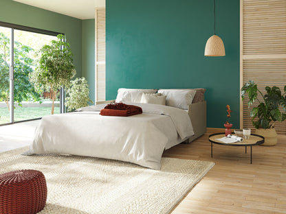 Evans Divano letto in morbido tessuto impermeabile T02 panna