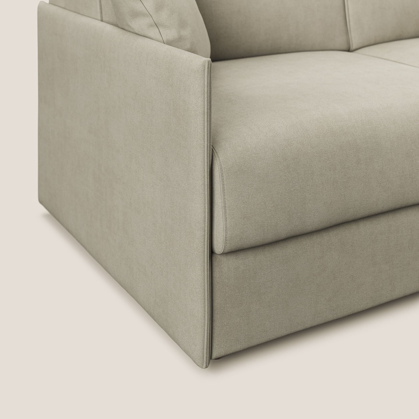 Evans Divano letto in morbido tessuto impermeabile T02 panna