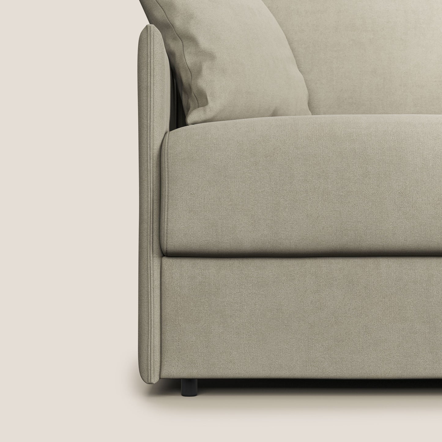 Evans Divano letto in morbido tessuto impermeabile T02 panna