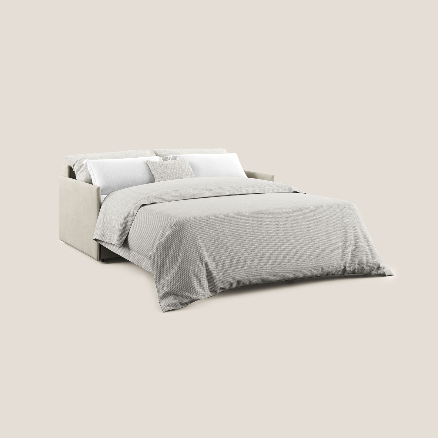 Evans Divano letto in morbido tessuto impermeabile T02 panna