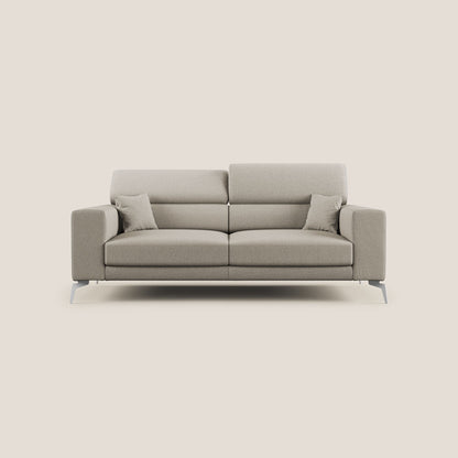 Blade Divano con poggiatesta reclinabili in tessuto impermeabile misto cotone T13 panna