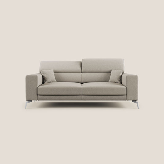 Blade Divano con poggiatesta reclinabili in tessuto impermeabile misto cotone T13 panna