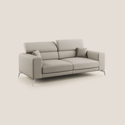 Blade Divano con poggiatesta reclinabili in tessuto impermeabile misto cotone T13 panna