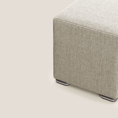 Pouf cubo in tessuto morbido impermeabile T03 beige
