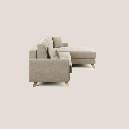 Edgar divano letto angolare in tessuto felis impermeabile T03 beige