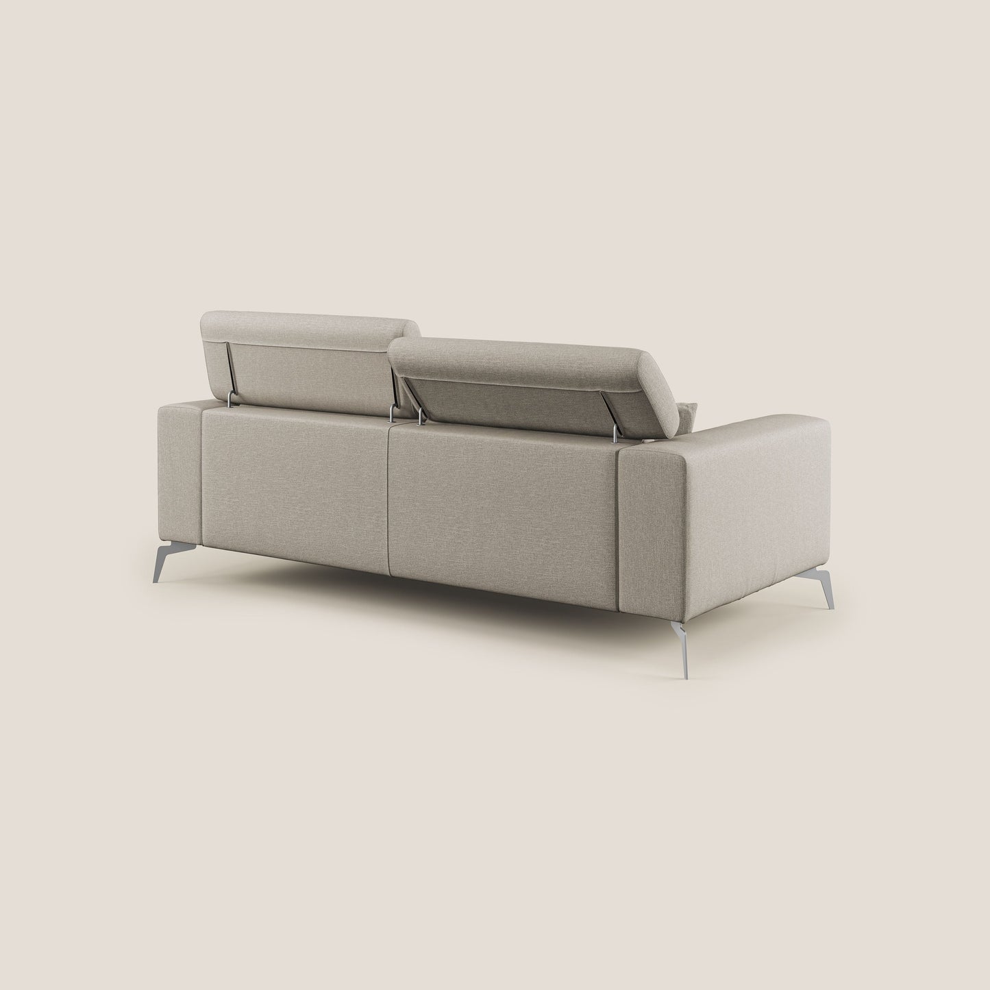 Blade Divano con poggiatesta reclinabili in tessuto impermeabile misto cotone T13 panna