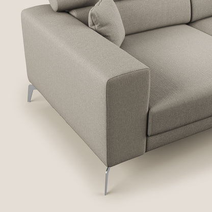 Blade Divano con poggiatesta reclinabili in tessuto impermeabile misto cotone T13 panna