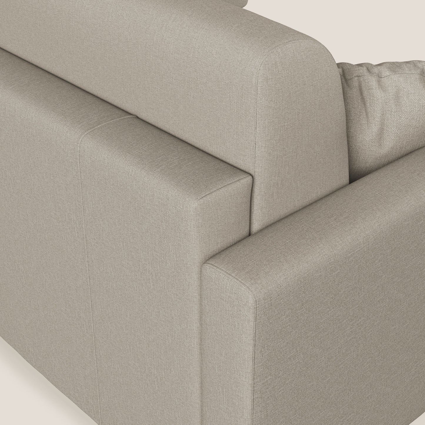 Chris Divano letto angolare 5 posti in tessuto impermeabile T13 panna