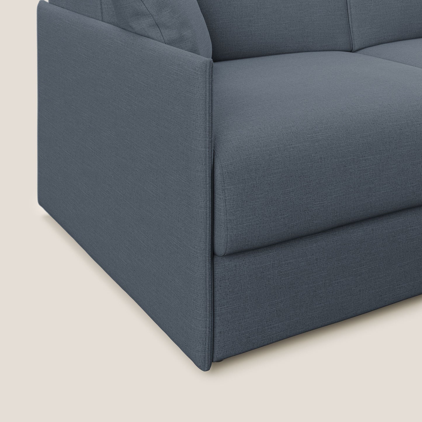 Evans Divano letto in tessuto Ecosostenibile blu
