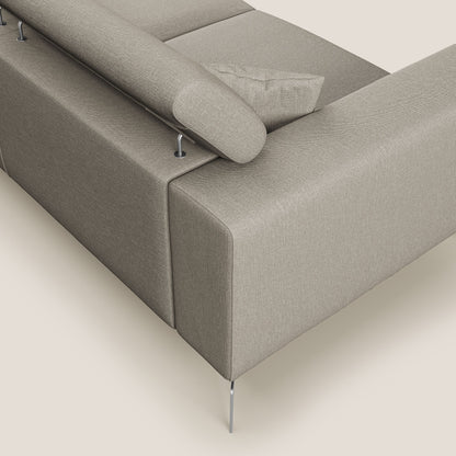 Blade Divano con poggiatesta reclinabili in tessuto impermeabile misto cotone T13 panna