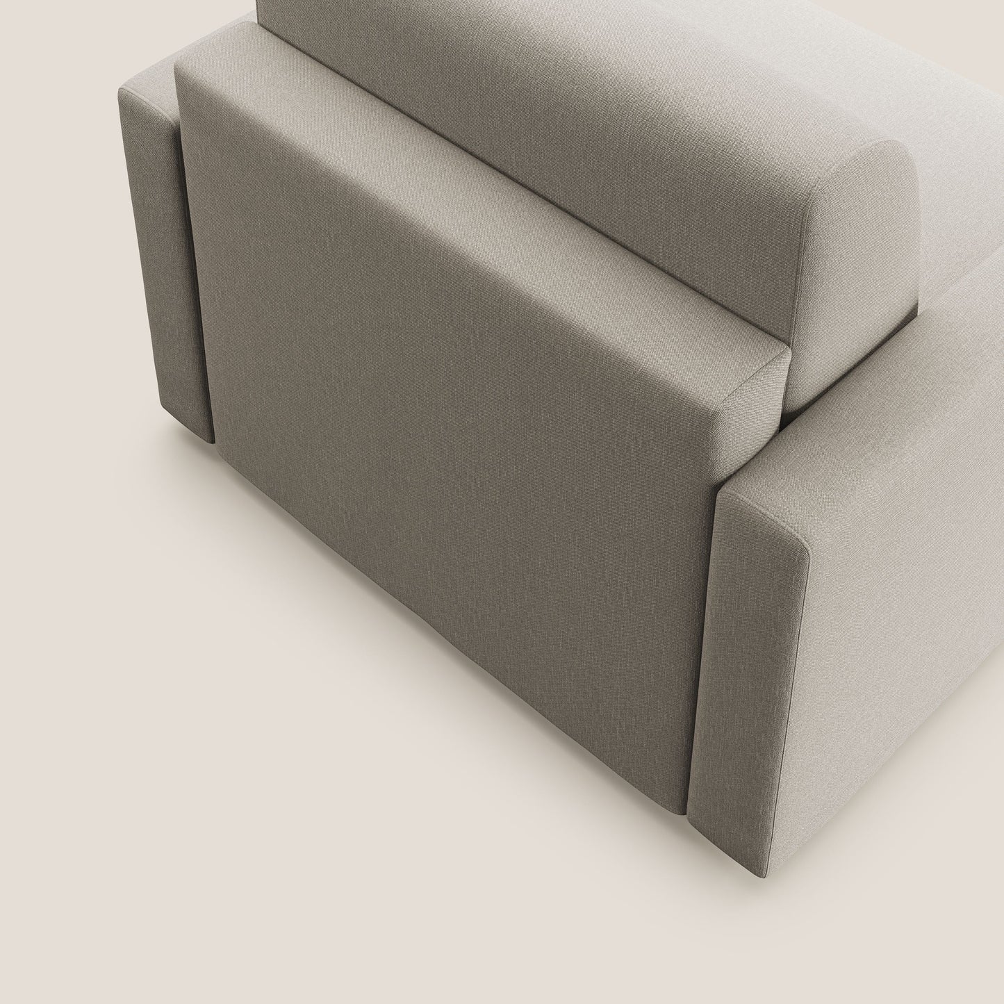 Chris poltrona letto in tessuto impermeabile T13 panna