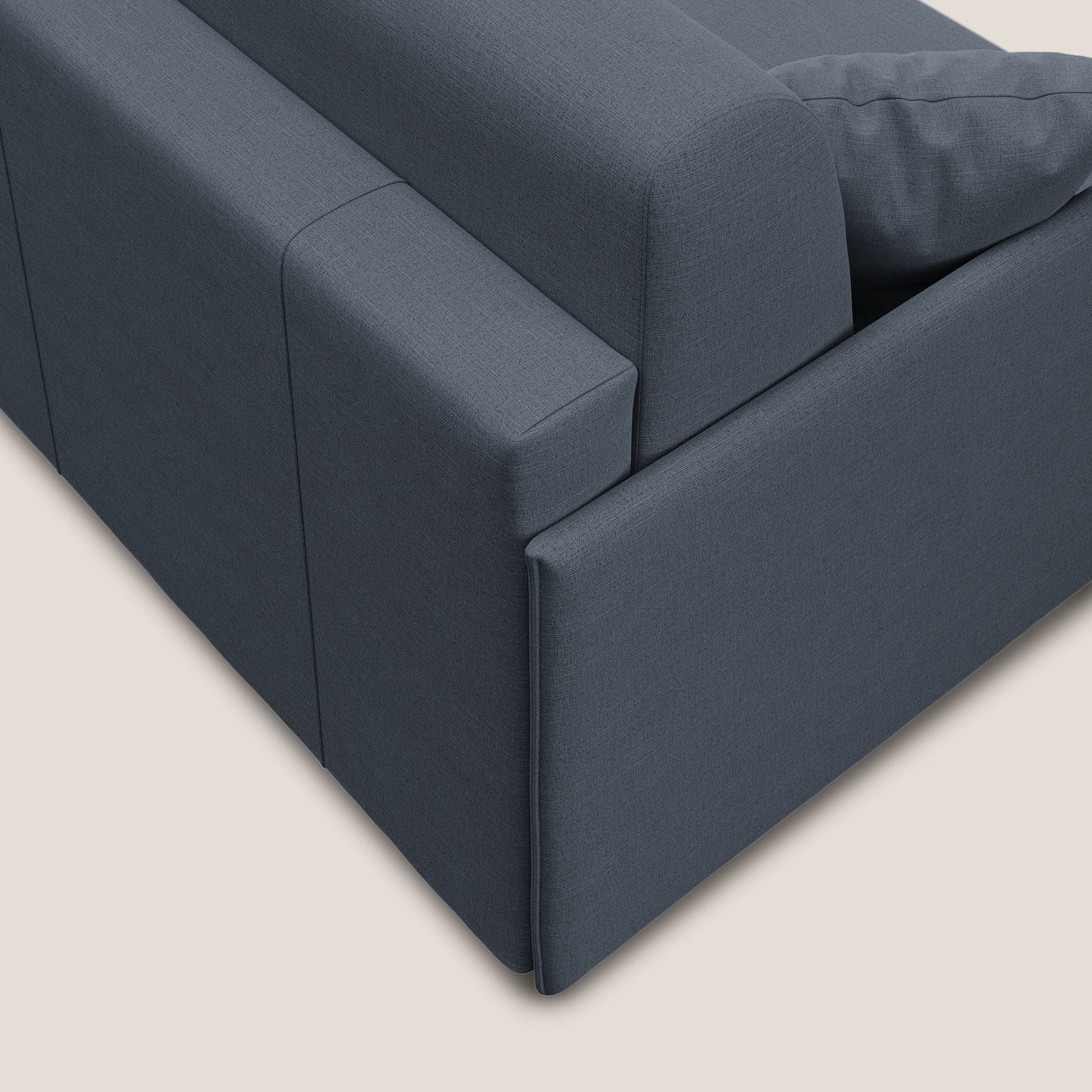 Evans Divano letto in tessuto Ecosostenibile blu