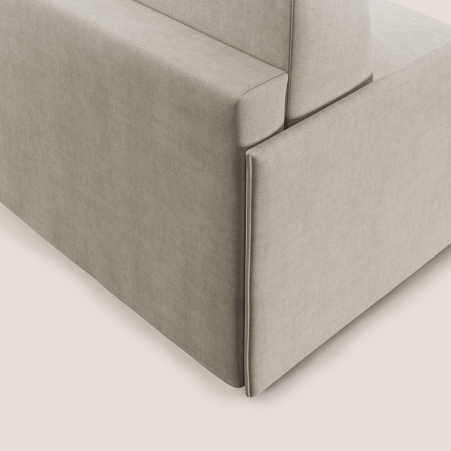 Evans poltrona letto in morbido tessuto impermeabile T02 panna