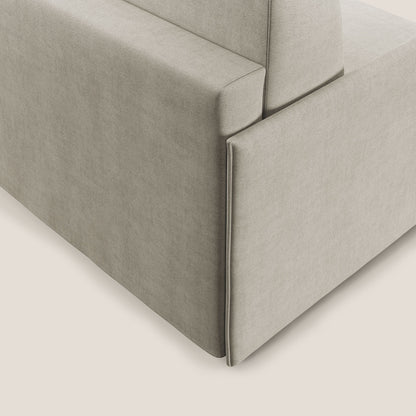 Evans poltrona letto in morbido tessuto impermeabile T02 panna