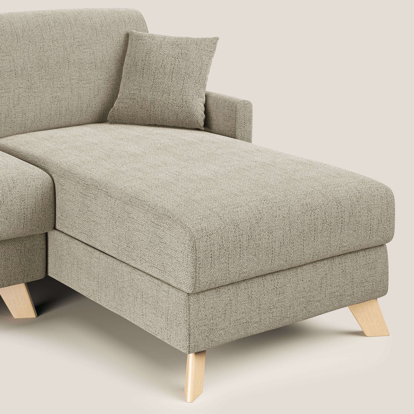 Edgar divano letto angolare in tessuto felis impermeabile T03 beige