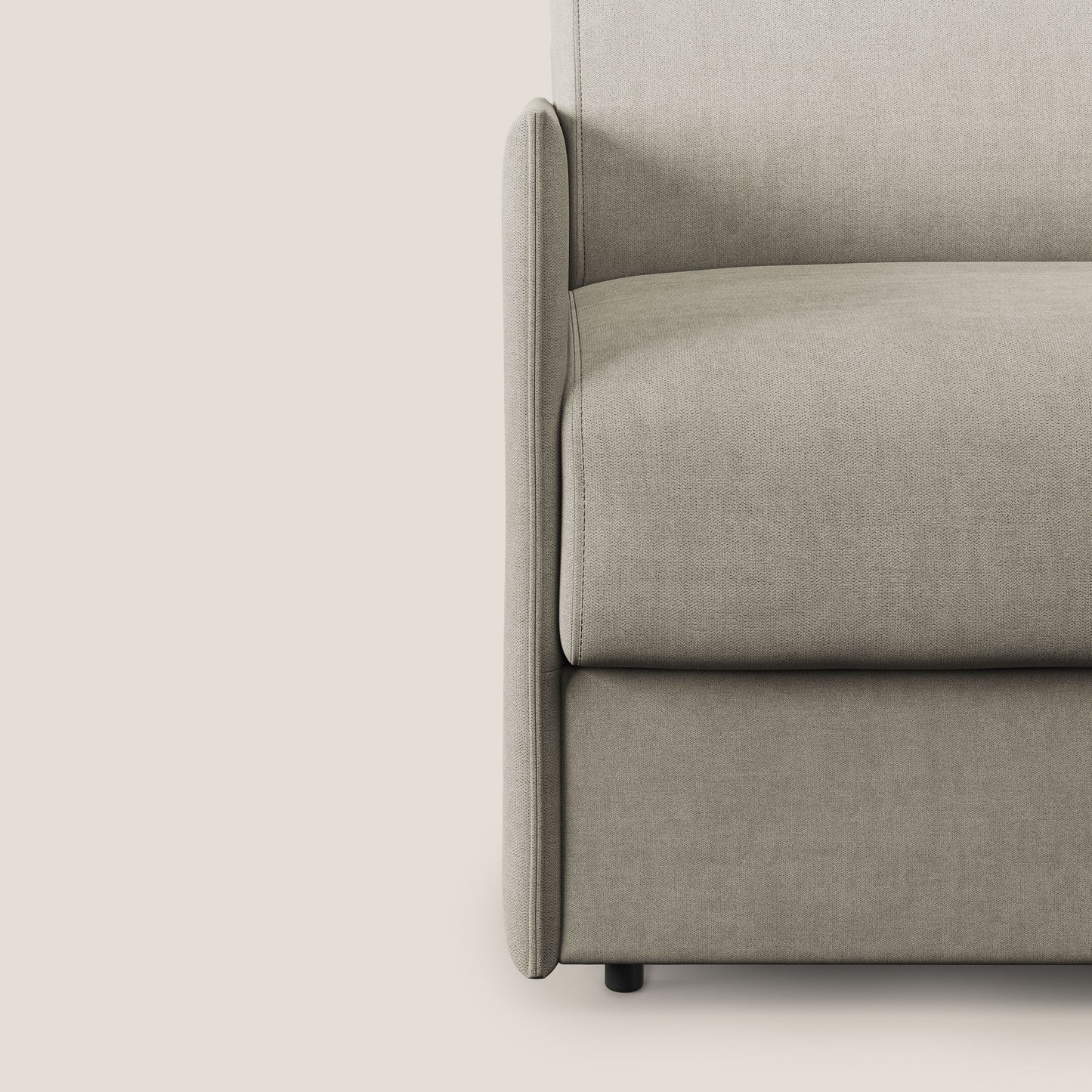 Evans poltrona letto in morbido tessuto impermeabile T02 panna