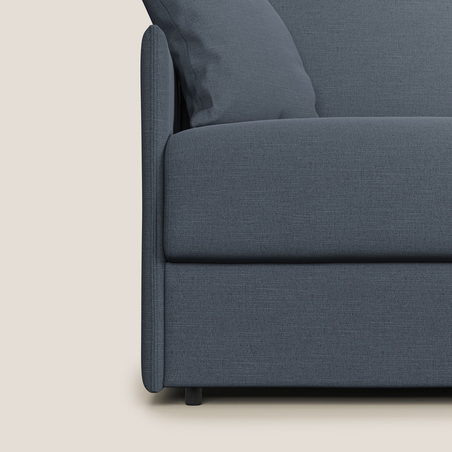 Evans Divano letto in tessuto Ecosostenibile blu