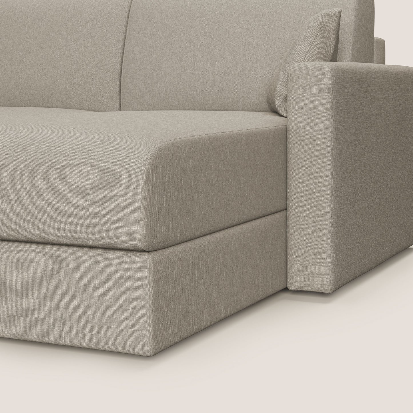 Chris Divano letto angolare 5 posti in tessuto impermeabile T13 panna