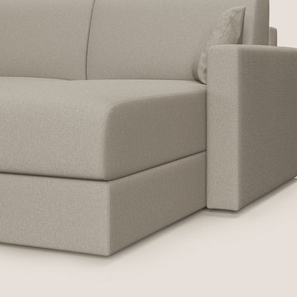 Chris Divano letto angolare 5 posti in tessuto impermeabile T13 panna