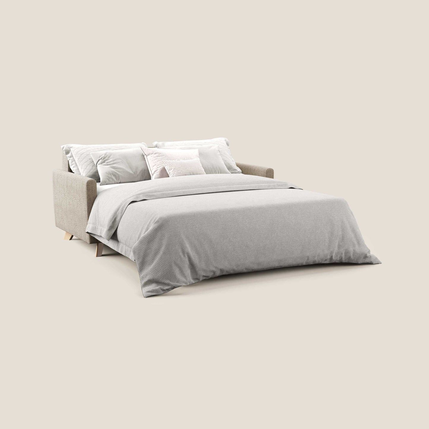 Edgar divano letto matrimoniale in tessuto felis impermeabile T03 beige 