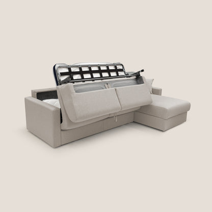 Chris Divano letto angolare 5 posti in tessuto impermeabile T13 panna