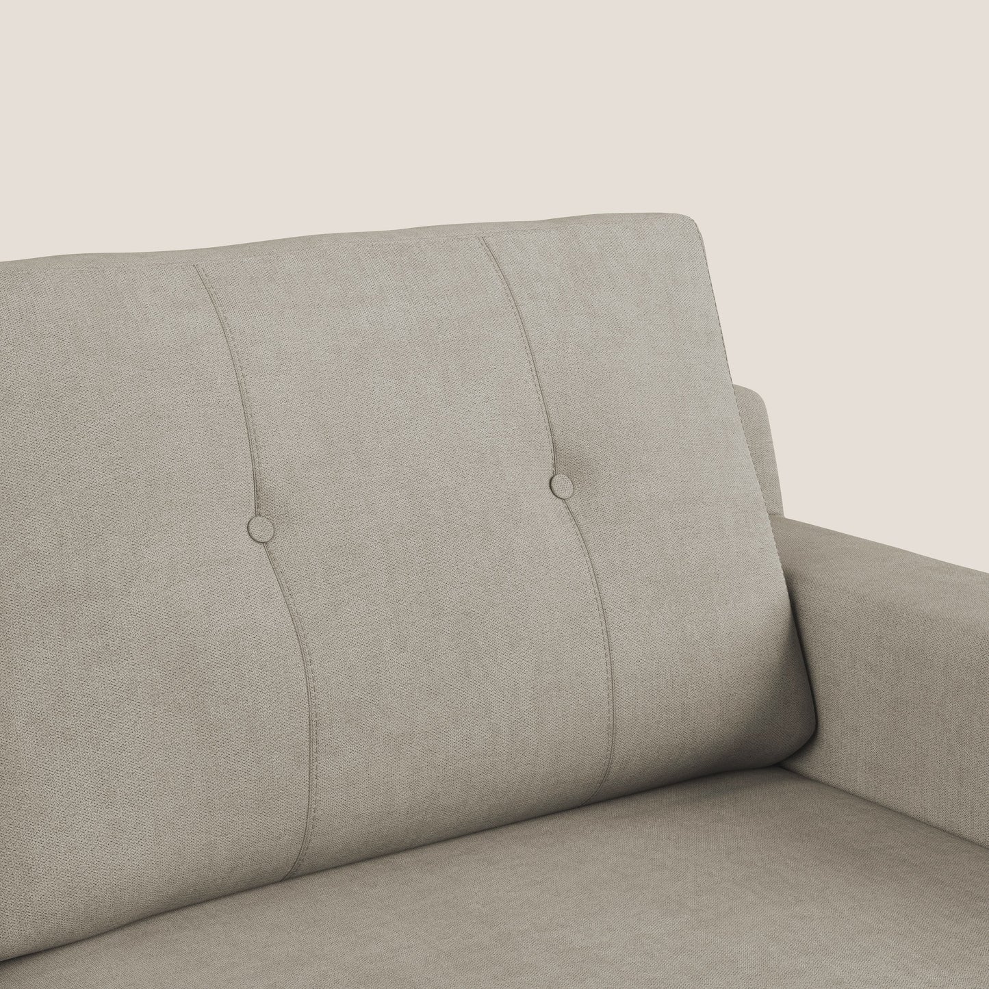 Divano danese moderno in tessuto morbido impermeabile T02 panna