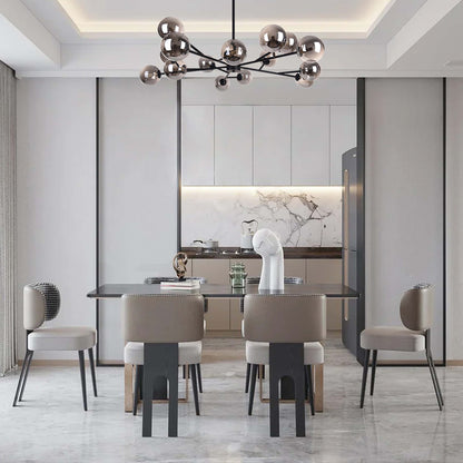 Modern Large Bubble Sputnik Chandelier in Black or Gold for Dining Room