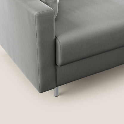 Andromeda divano letto matrimoniale in velluto morbido impermeabile T01 grigio chiaro