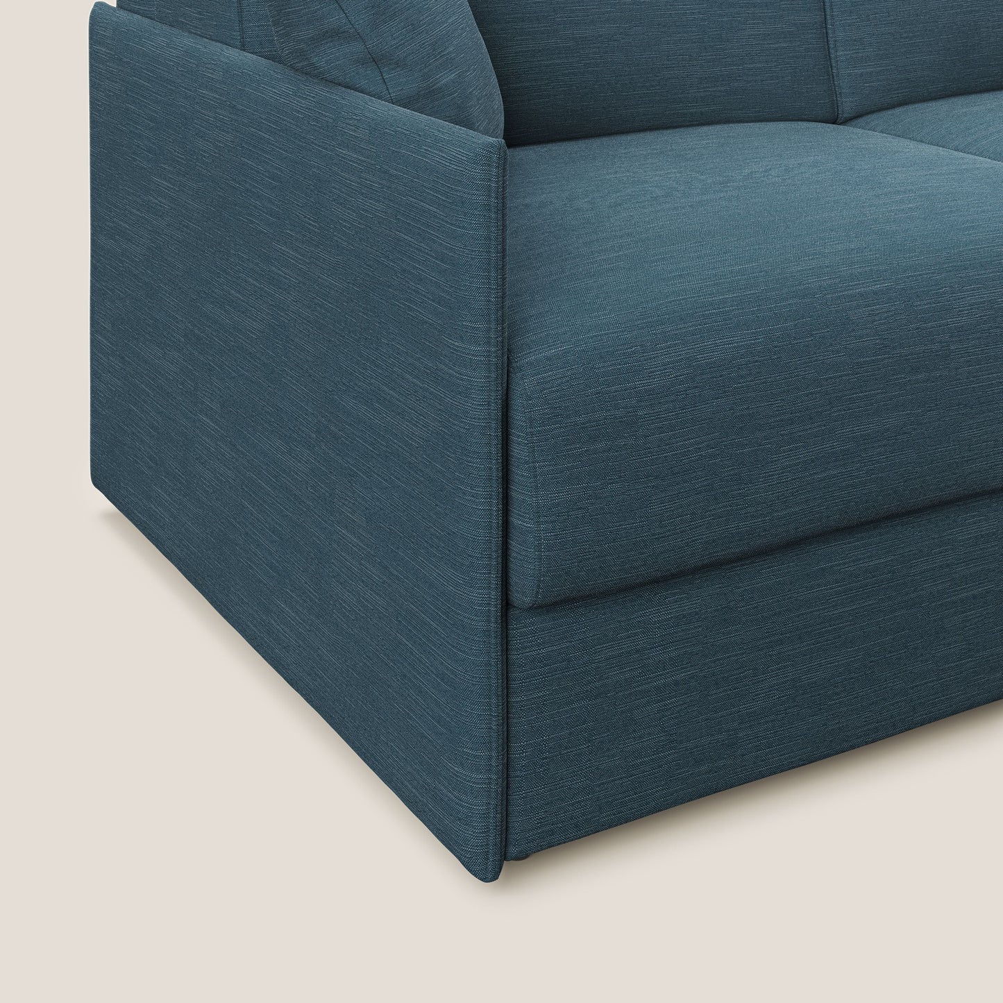 Evans Divano letto in tessuto ecosostenibile petrolio