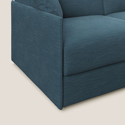 Evans Divano letto in tessuto ecosostenibile petrolio