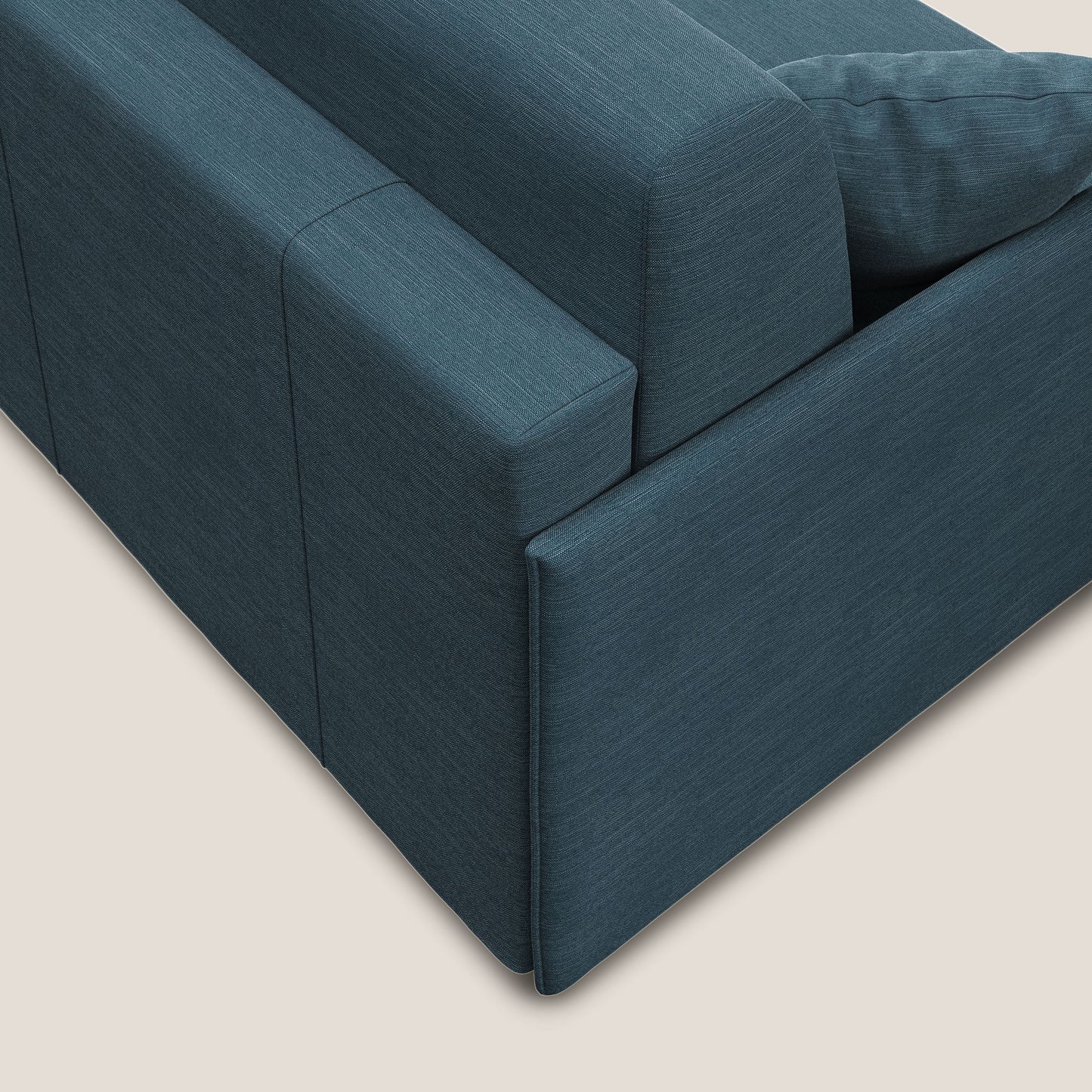 Evans Divano letto in tessuto ecosostenibile petrolio